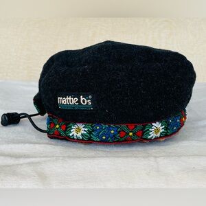 Wool Cap with Swiss Ribbon Trim